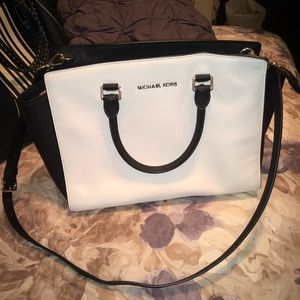 Michael Kors white Selma handbag